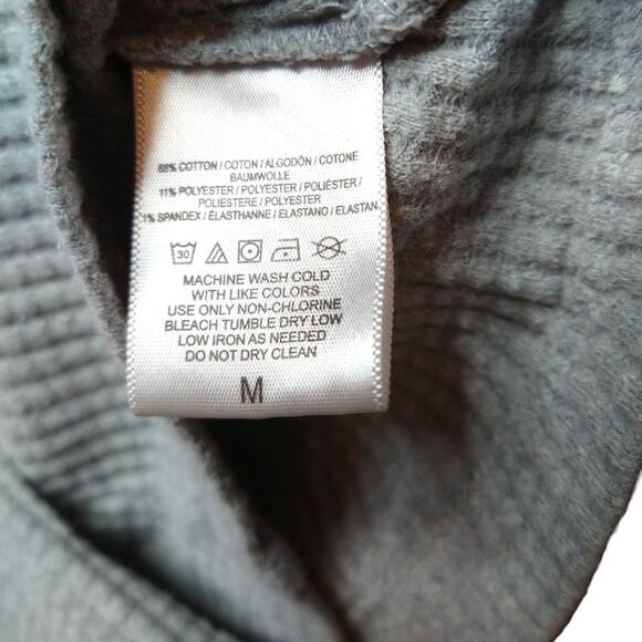 Anthropologie Eloise Gray Long Sleeve Dress size Medium Waffle knit - Picture 6 of 7